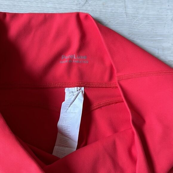 Fabletics Women's PureLuxe High-Waisted Legging (Tea Berry/Neon Coral) L NWOT - Picture 4 of 4